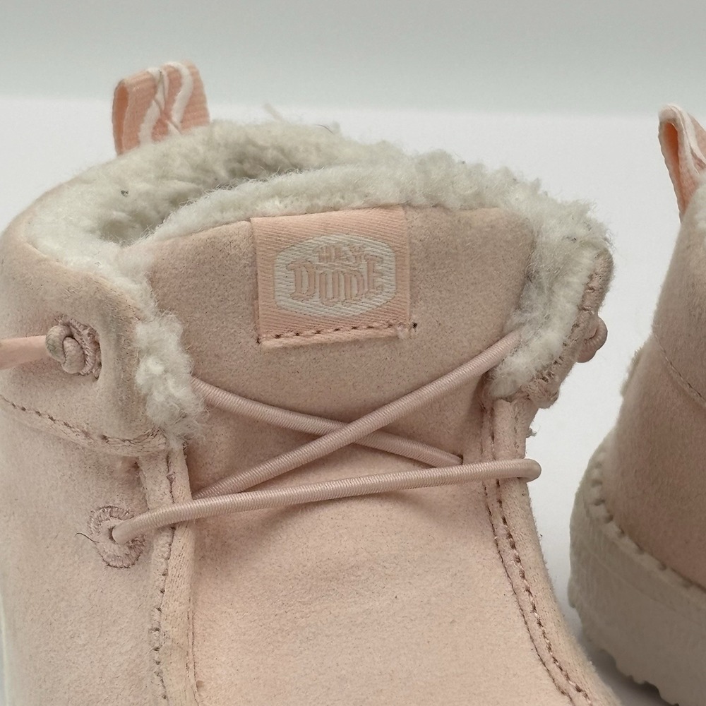 Hey Dude Lil Dude Cozy Pink Girls Slip-On Shoes Size US C4 Toddlers Sherpa Lined - Picture 3 of 12
